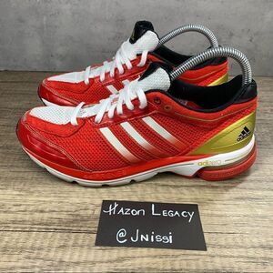 Adidas~Adizero Boston 3~Red/White/Gold~Mens~Running shoes~Size 8.5